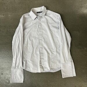 DKNY Jeans Dress Shirt Mens XL Gray Geometric Long Sleeve Button Up